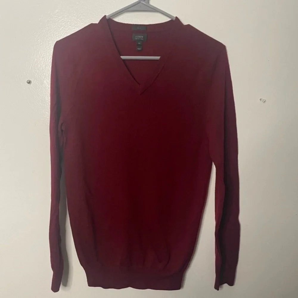 Burgundy Murano‎ wool J.Crew sweater slim fit size XS